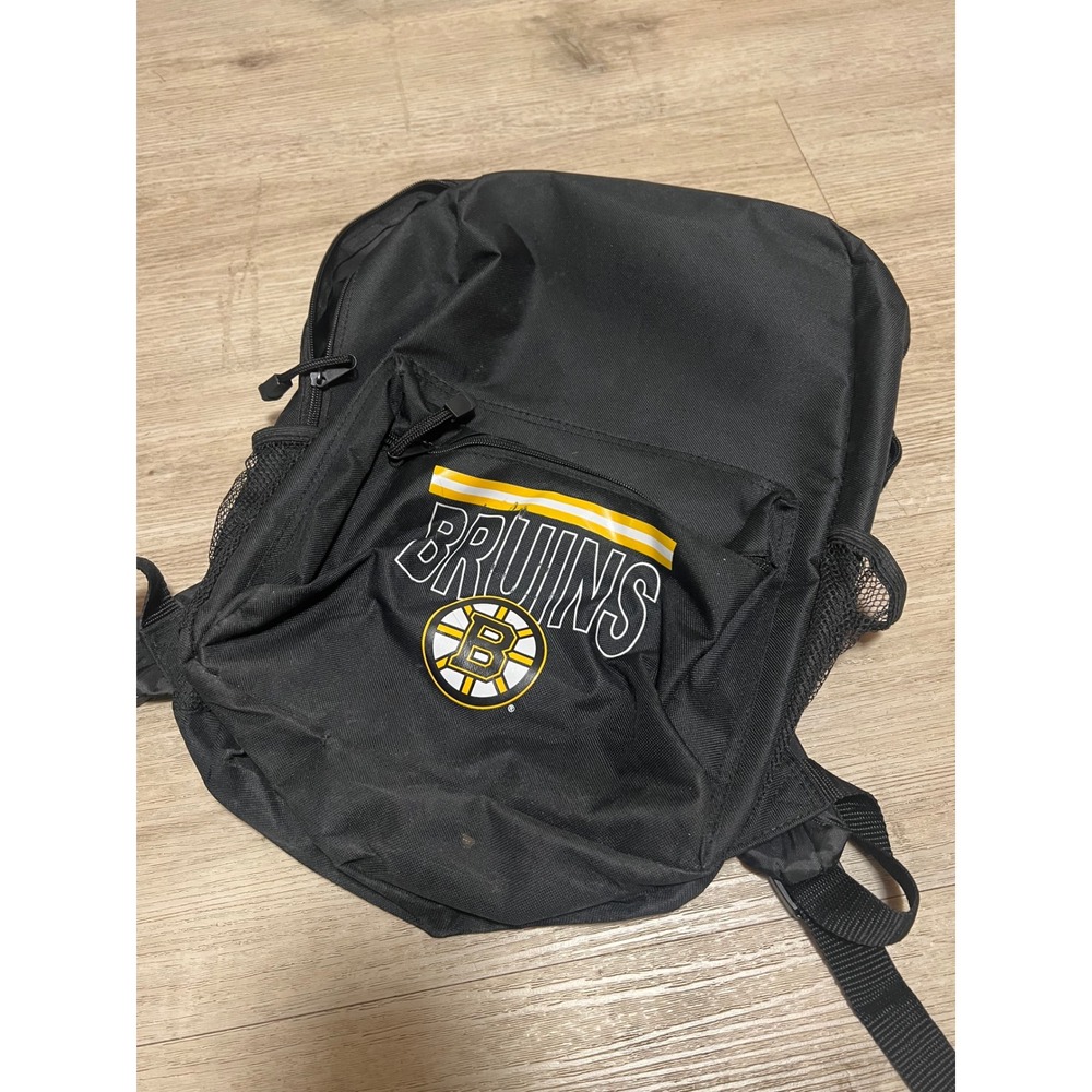 Boston Bruins NHL Black Backpack School Bag Travel Laptop Bag‎ Hockey